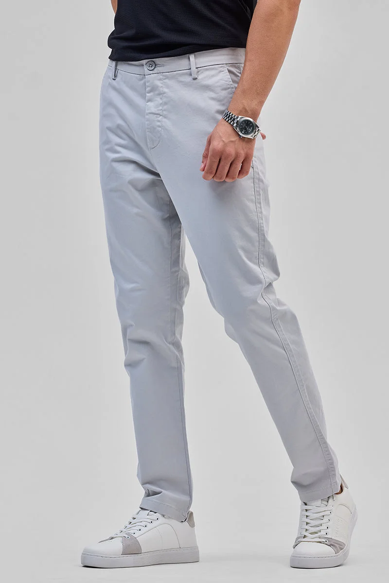 Light Grey Slim Fit Trousers
